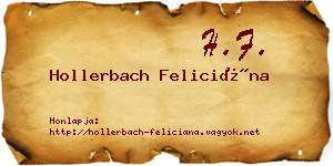 Hollerbach Feliciána névjegykártya